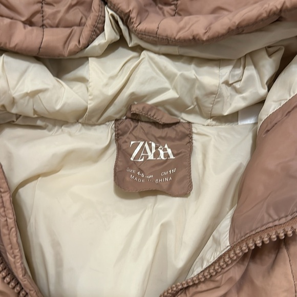 Zara Toddler Girl Contrast Down Puffer Coat - Picture 3 of 4